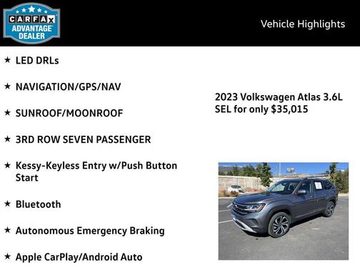 2023 Volkswagen Atlas 3.6L SEL