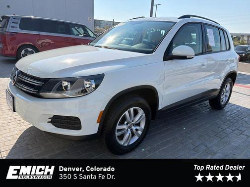Pure White 2017 Volkswagen Tiguan 2.0T S 4MOTION