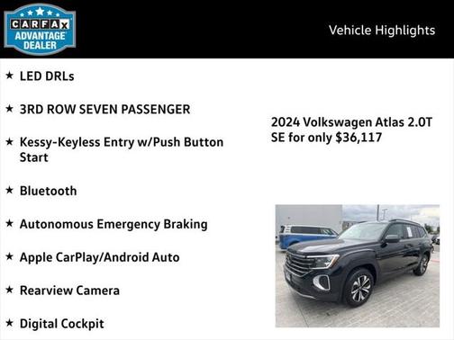 2024 Volkswagen Atlas 2.0T SE