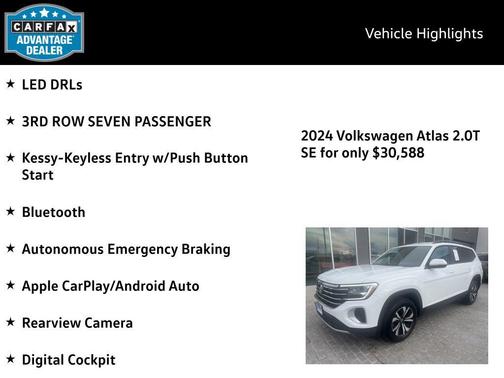 2024 Volkswagen Atlas 2.0T SE