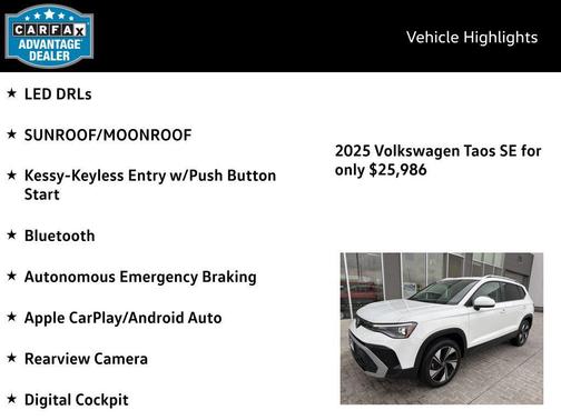 2025 Volkswagen Taos 1.5T SE