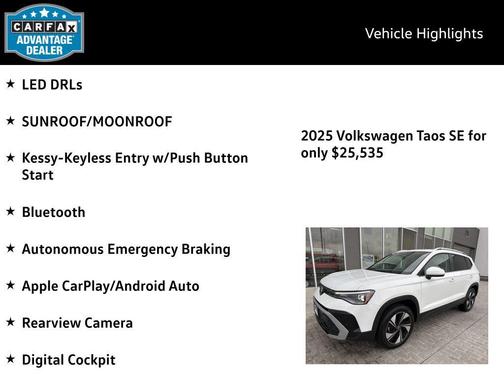2025 Volkswagen Taos 1.5T SE