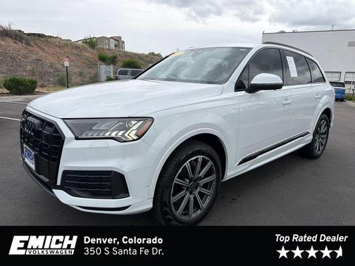 Glacier White Metallic 2023 Audi Q7 45 Premium Plus