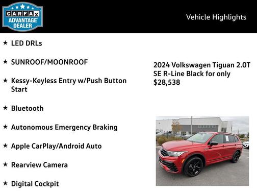 2024 Volkswagen Tiguan 2.0T SE R-Line Black 4MOTION