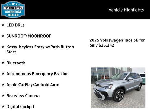 2025 Volkswagen Taos 1.5T SE