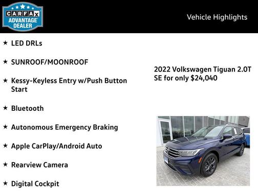 2022 Volkswagen Tiguan 2.0T SE 4MOTION
