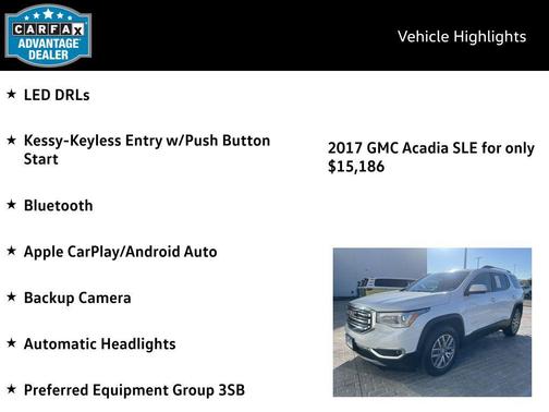 2017 GMC Acadia SLE-2