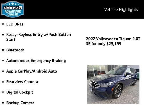 2022 Volkswagen Tiguan 2.0T SE 4MOTION