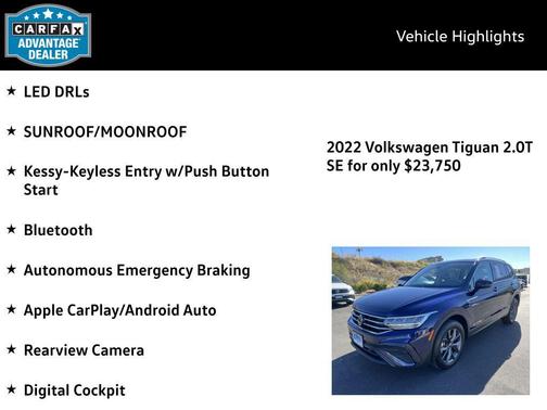 2022 Volkswagen Tiguan 2.0T SE 4MOTION