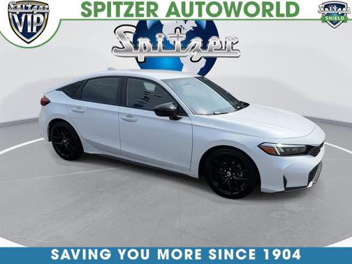 Platinum White Pearl 2025 Honda Civic Sport