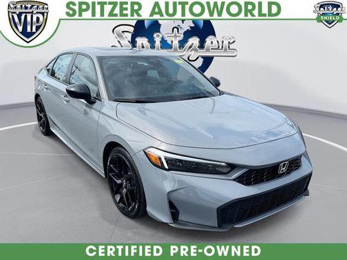 Urban Gray Pearl 2025 Honda Civic Hybrid Sport