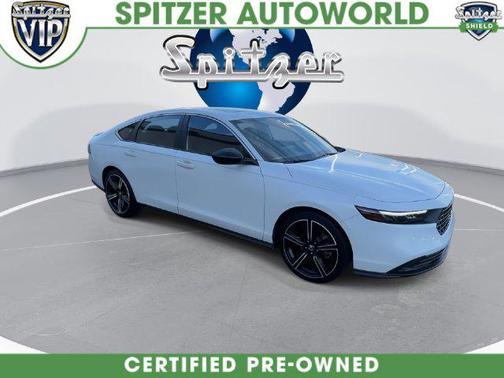 Platinum White Pearl 2025 Honda Accord Hybrid Sport