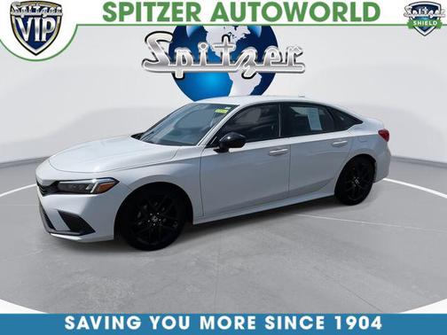 Platinum White Pearl 2024 Honda Civic Sport