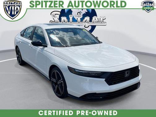 Platinum White Pearl 2025 Honda Accord Hybrid Sport