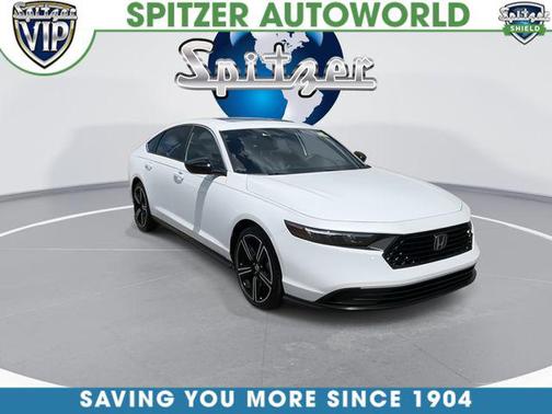 Platinum White Pearl 2025 Honda Accord Hybrid Sport