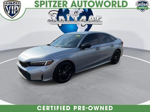 Solar Silver Metallic 2025 Honda Civic Sport
