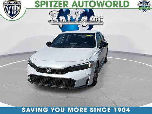 Platinum White Pearl 2025 Honda Civic Sport