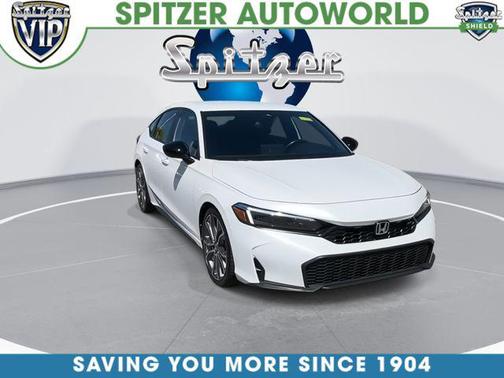 Platinum White Pearl 2025 Honda Civic Sport