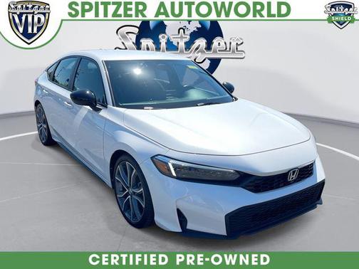 Platinum White Pearl 2025 Honda Civic Sport