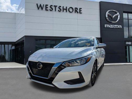 Aspen White Tricoat 2021 Nissan Sentra SV