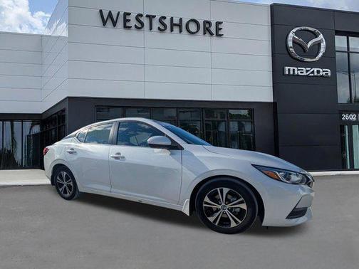 Aspen White Tricoat 2021 Nissan Sentra SV
