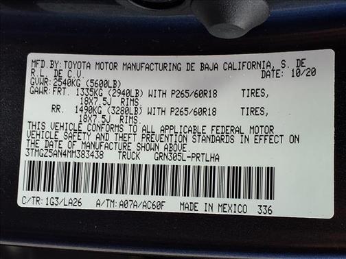 2021 Toyota Tacoma Limited