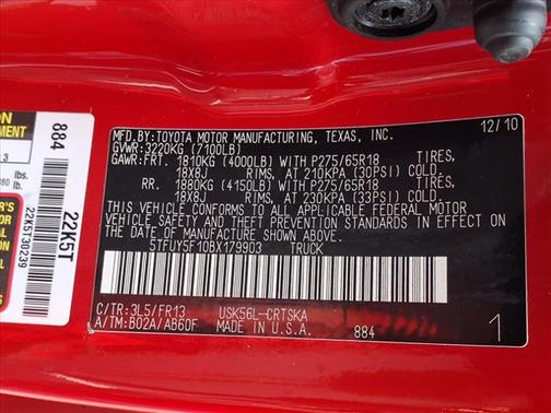 2011 Toyota Tundra Grade