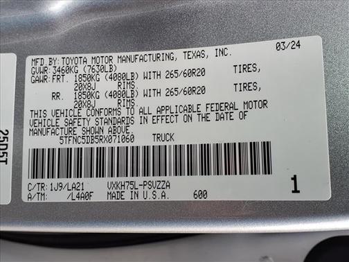 2024 Toyota Tundra Hybrid Platinum