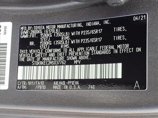 Predawn Gray Mica 2021 Toyota Sienna LE