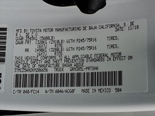 2019 Toyota Tacoma SR5