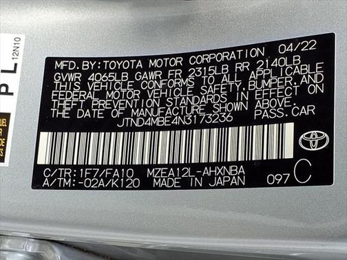 2022 Toyota Corolla SE