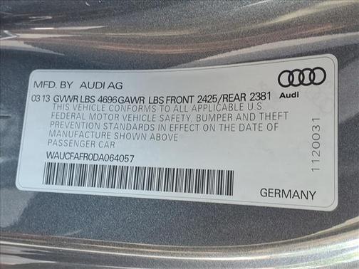 Monsoon Gray Metallic 2013 Audi A5 2.0T Premium