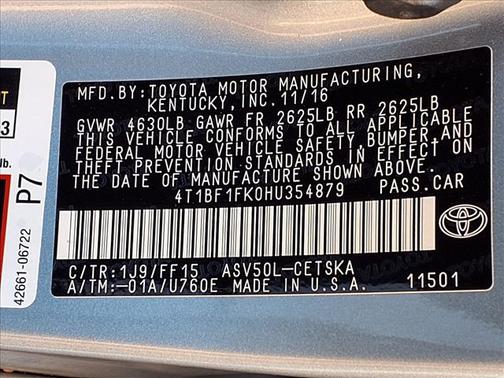 2017 Toyota Camry SE