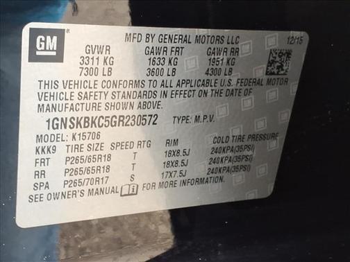 2016 Chevrolet Tahoe LT