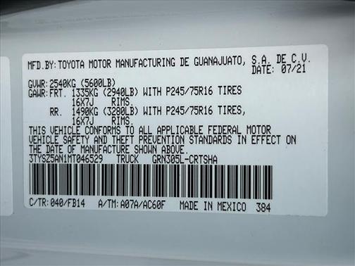 2021 Toyota Tacoma SR