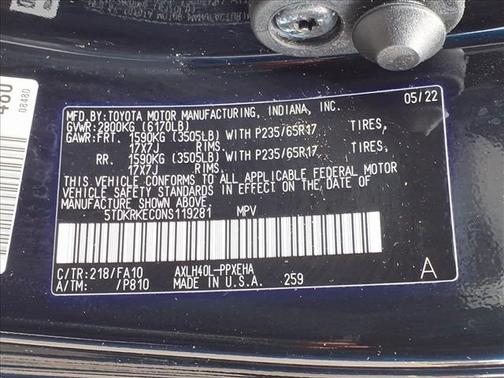 2022 Toyota Sienna LE