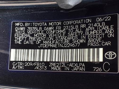2022 Toyota Corolla LE