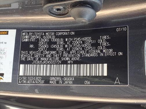 Magnetic Gray Metallic 2010 Toyota 4Runner Limited