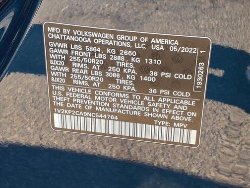 2022 Volkswagen Atlas 2.0T SE w/Technology 4MOTION