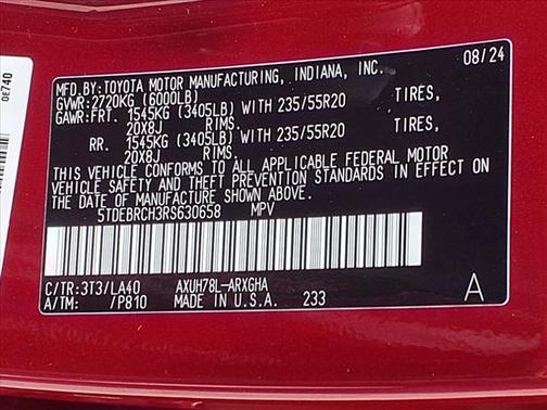 2024 Toyota Highlander Hybrid Platinum