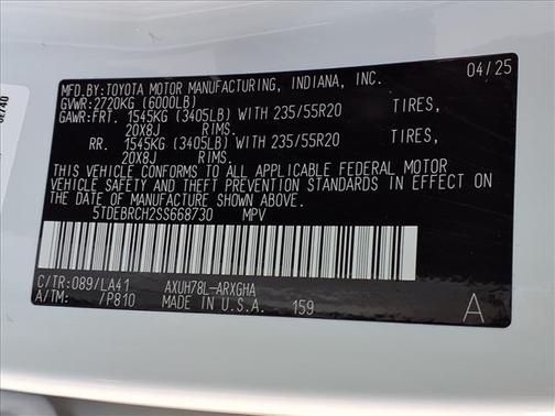 2025 Toyota Highlander Hybrid Platinum