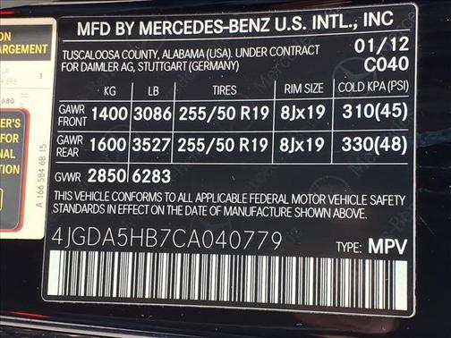 2012 Mercedes-Benz M-Class 4MATIC