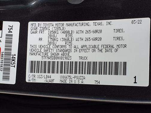 2022 Toyota Tundra 1794 Edition