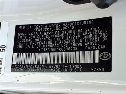 2019 Toyota Camry Hybrid LE