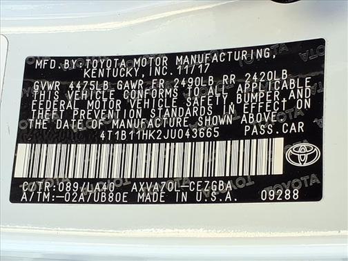 2018 Toyota Camry XLE