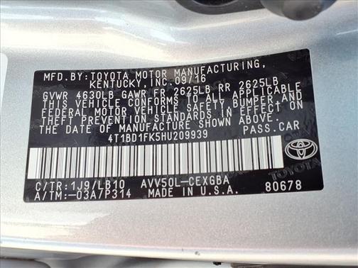 2017 Toyota Camry Hybrid XLE