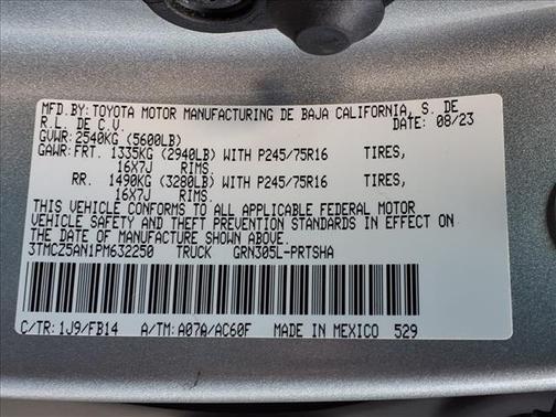 2023 Toyota Tacoma SR