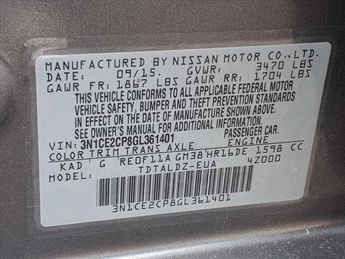2016 Nissan Versa Note SV