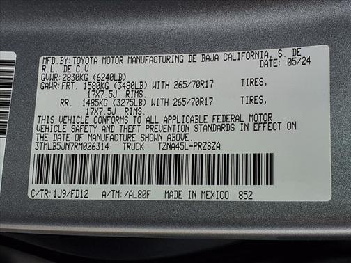 2024 Toyota Tacoma TRD Off Road