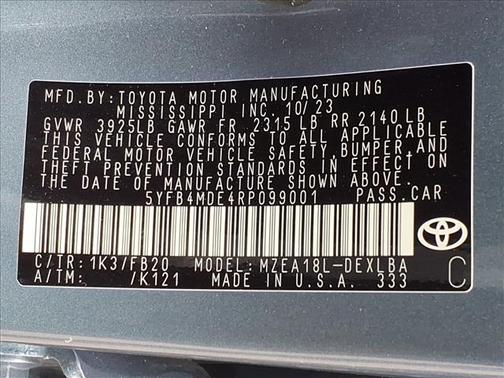 2024 Toyota Corolla LE